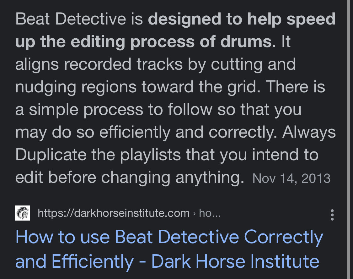 Time alignment with Beat Detective!